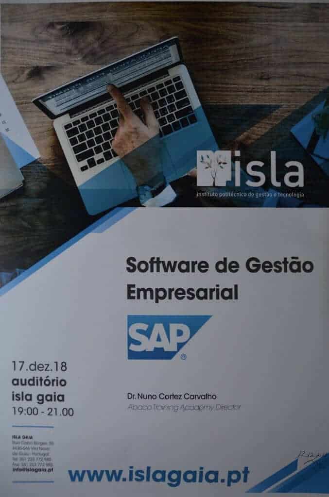 ISLA Gaia - ERP SAP - Nuno Cortez - Cartaz